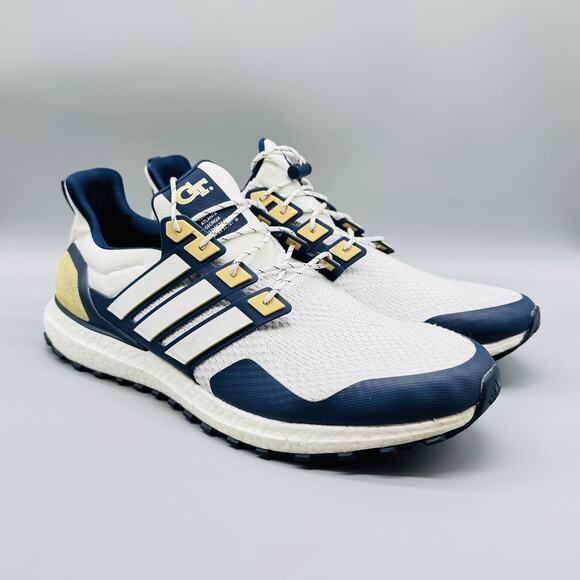 Adidas Shoes Mens 14 White Navy Ultra Boost Georgia Tech Limited Edition Sneaker main image 4